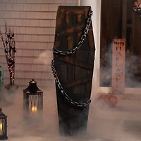 6ft. Animated & Musical Chained Shaking Coffin Halloween Decoration
