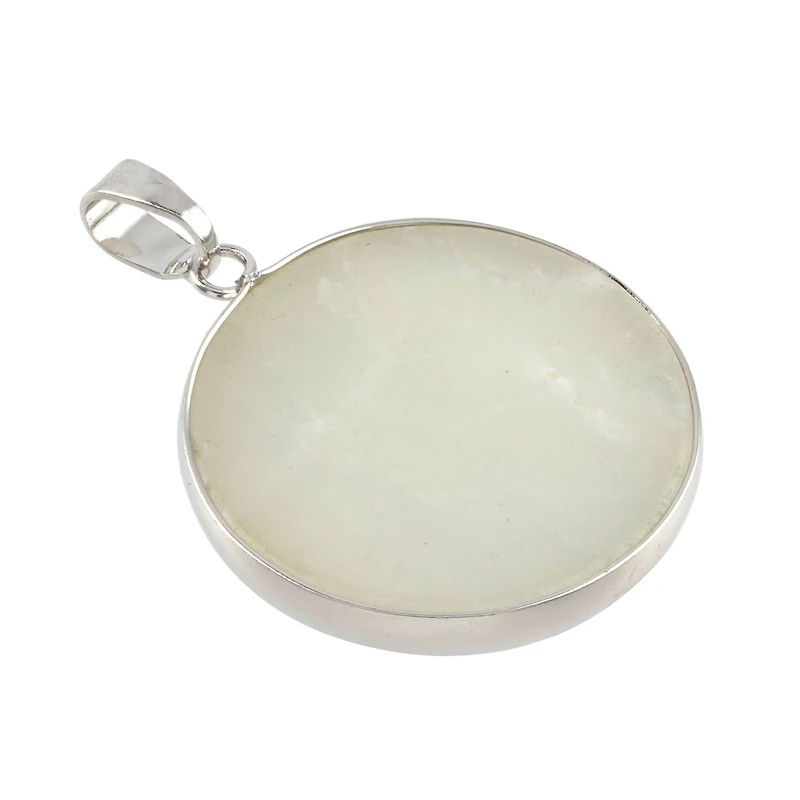 Green Amazonite Flat Round Pendant by Bead Landing™
