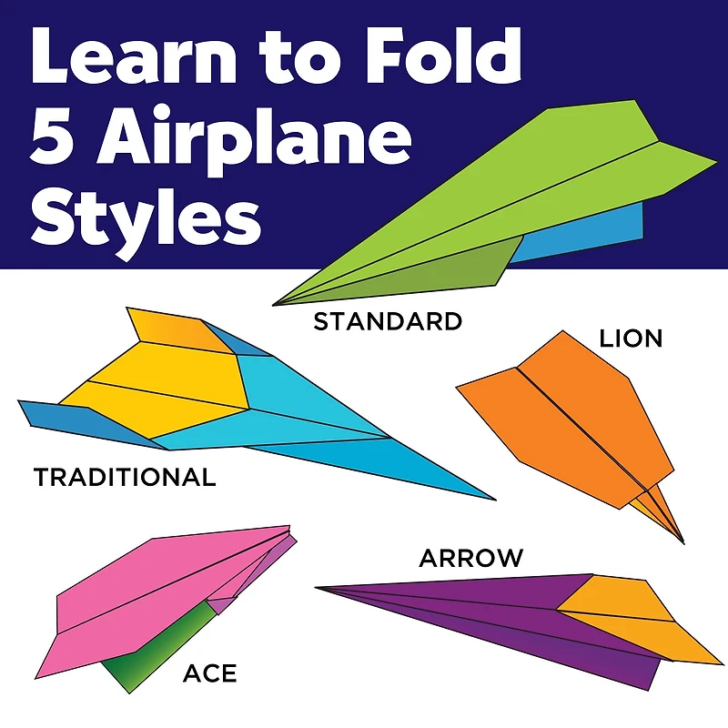 Creativity for Kids® Stunt Squadron™ Neon Glow Paper Airplane Kit