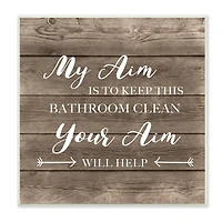 Stupell Industries Your Aim Bathroom Wall Plaque Art