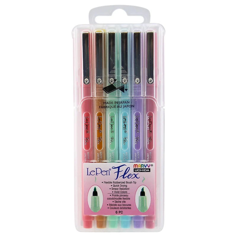 Marvy® Uchida LePen® Flex 6 Pastel Pen Set