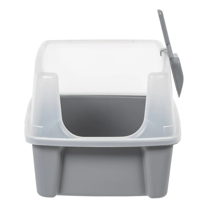 IRIS® 20qt. Gray Cat Litter Box with Open Lid