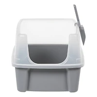 IRIS® 20qt. Gray Cat Litter Box with Open Lid