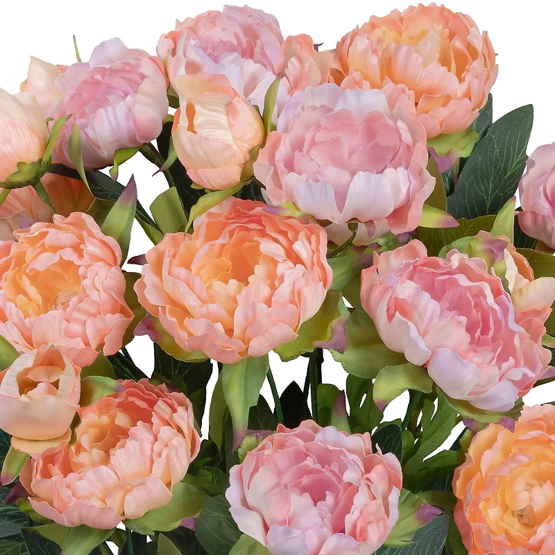 21" Peach Mix Peony Deluxe Bush by Ashland®
