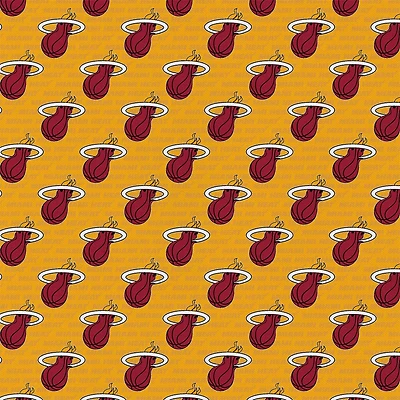 Camelot Fabrics NBA Miami Heat Ditsy Colors Cotton Precut Fabric Bundle