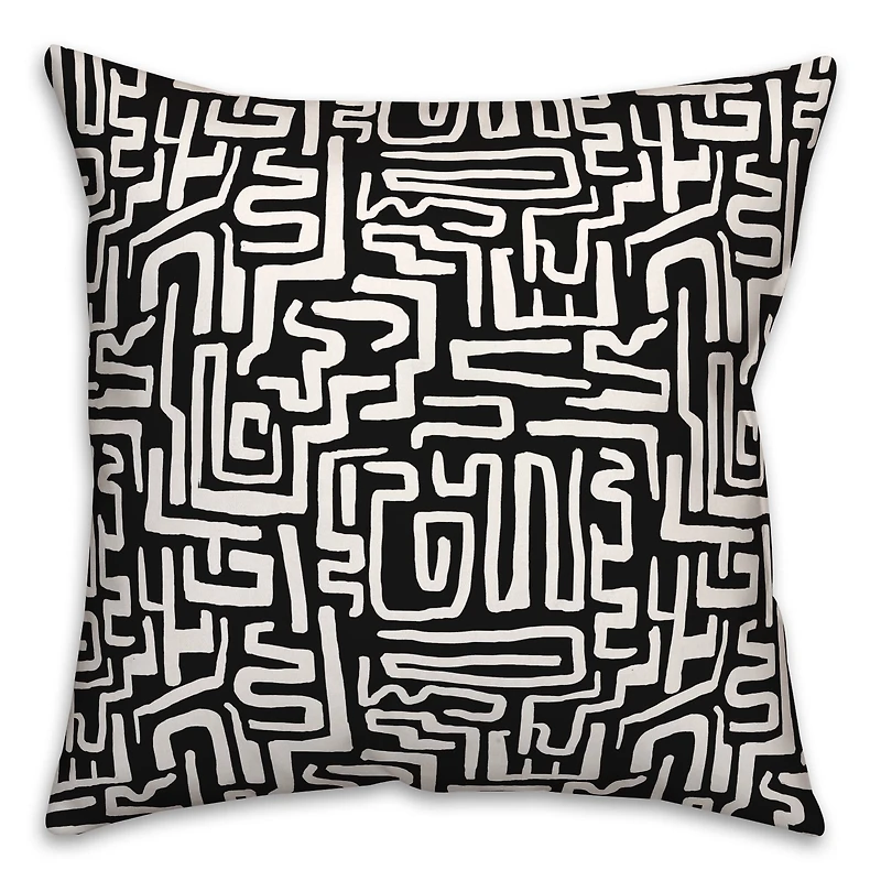 Wiggly Shapes Indoor/Outdoor Pillow