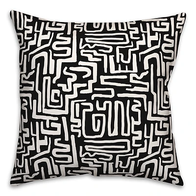 Wiggly Shapes Indoor/Outdoor Pillow