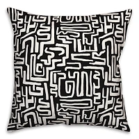 Wiggly Shapes Indoor/Outdoor Pillow
