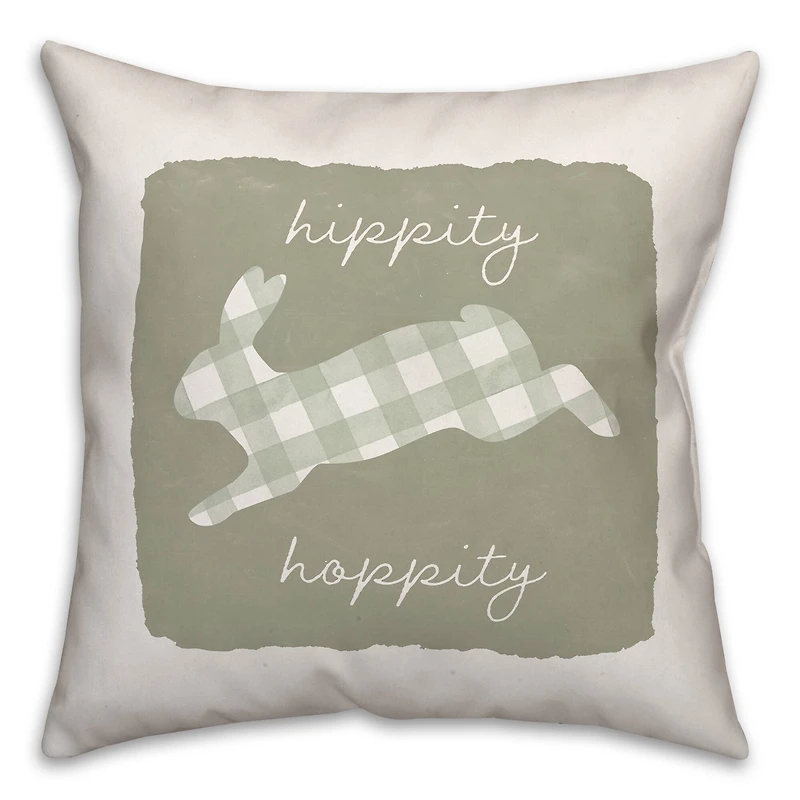 Hippity Hoppity Pillow 2 18" x 18" Throw Pillow