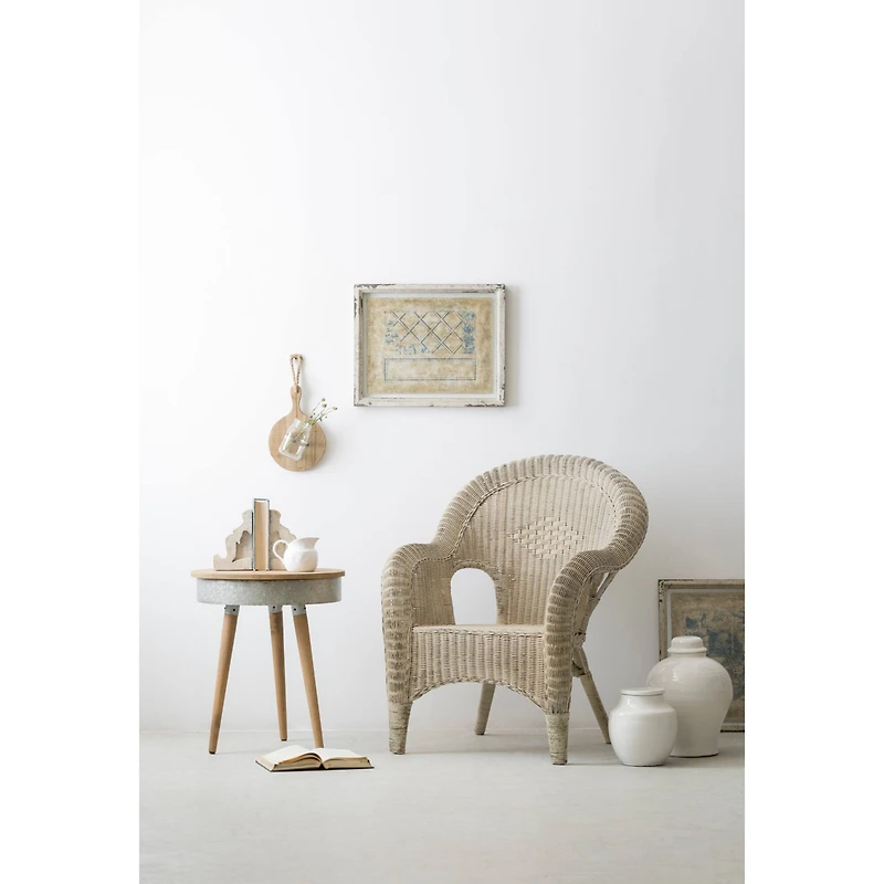 Hello Honey® 11" White Large Round Terracotta Cachepot