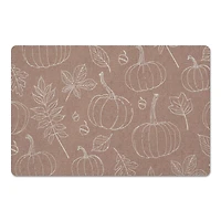 Dusty Rose Fall Pattern Floor Mat