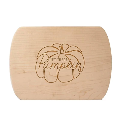 Hey There Pumpkin 8" x 11" Maple Oval Cutting Board