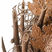 18" Harvest Brown Maple Leaves Wreath