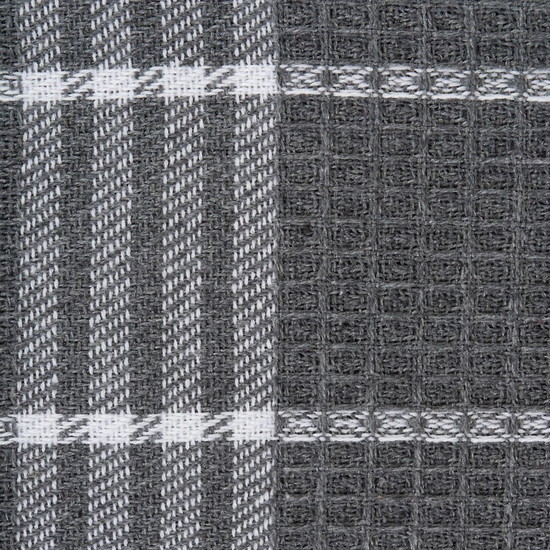 DII® J&M Gray Waffle Weave Dishtowel & Dishcloth Set