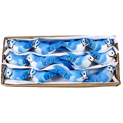 JAM Paper 4" Blue Jay Floral Accessories With Wire, 12ct.