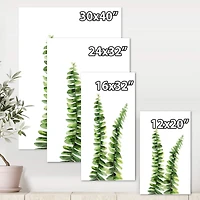 Designart - Fern Plant In Greenbotanical Detail