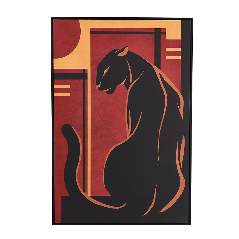 Red & Orange Leopard Framed Wall Art