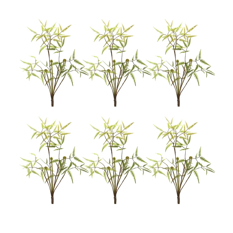 19" Mini Fern Bush, 6ct.
