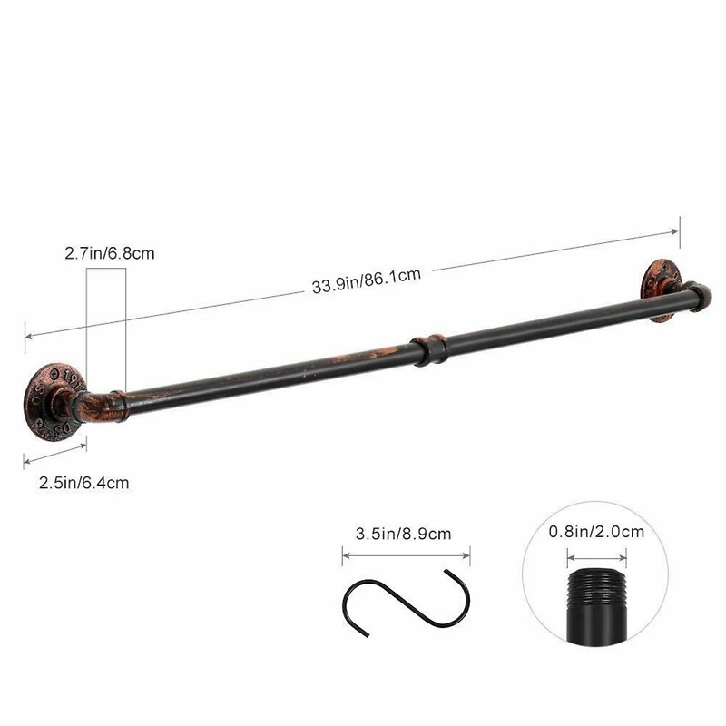 NEX™ Bronze Pot Rack Wall Mounted Kitchen Pot Lid Organizer