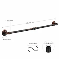 NEX™ Bronze Pot Rack Wall Mounted Kitchen Pot Lid Organizer