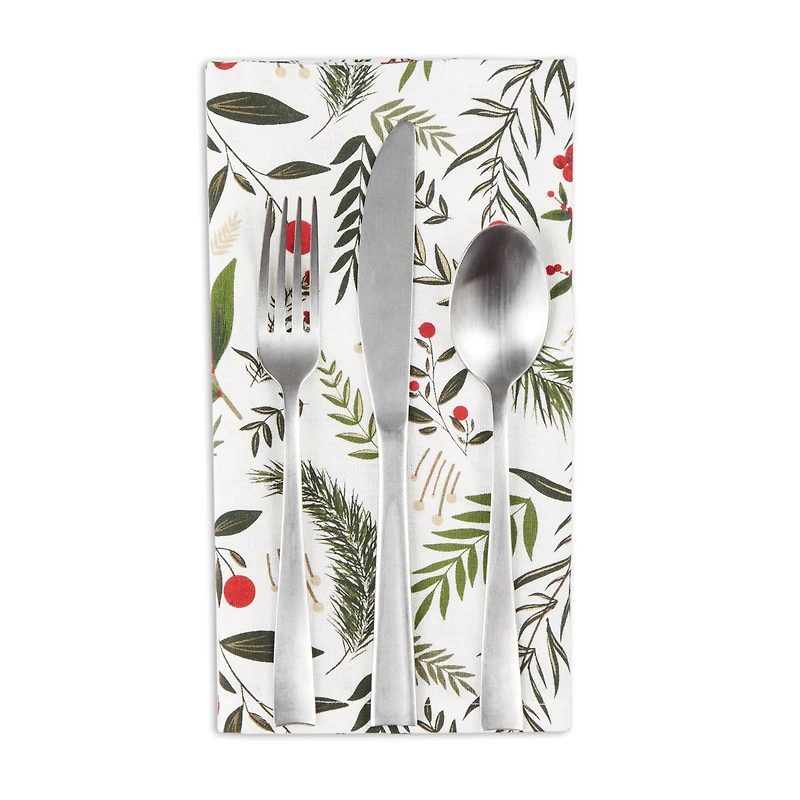 DII® Holiday Sprigs Printed Napkin Set, 6ct.