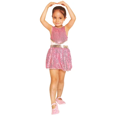 Medium Pink & Silver Ballerina Girl's Costume