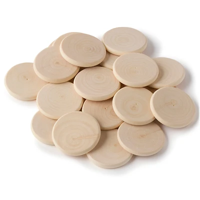 6 Packs: 22 ct. (132 total) 1.5" Wood Discs by Make Market®
