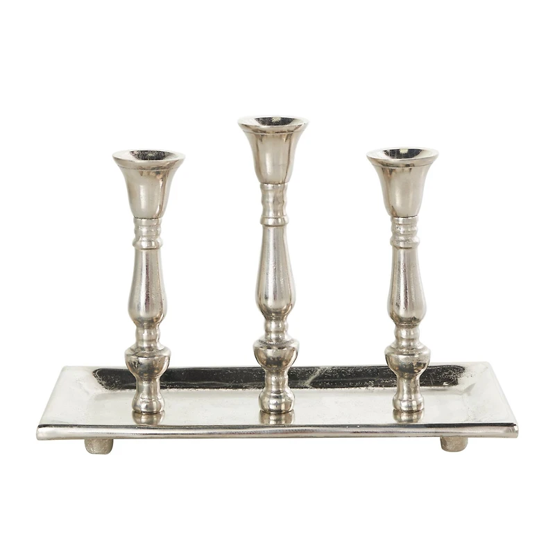 Aluminum Candle Candelabra with Candle Plate