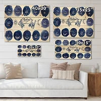 Designart - Collection of Astrology Signs On Blue