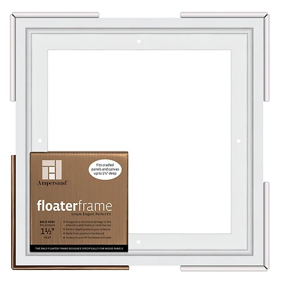 Ampersand™ White 1.5" Depth Face Bold Edge Floaterframe