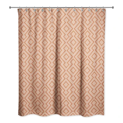 Terracotta Diamond 71" x 74" Shower Curtain