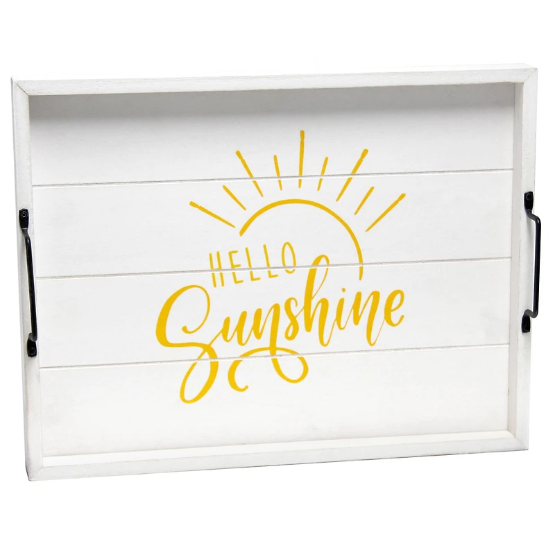 Elegant Designs™ 15.5" Hello Sunshine Serving Tray with Handles