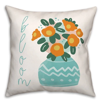 Colorful Bloom Vase 18" x 18" Indoor / Outdoor Pillow