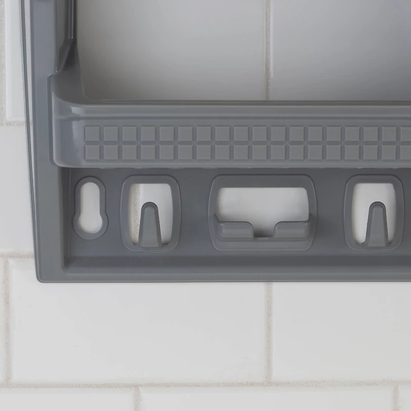 Bath Bliss Gray Multi Hanging Option Shower Caddy