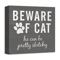 Sketchy Cat Canvas Wall Art