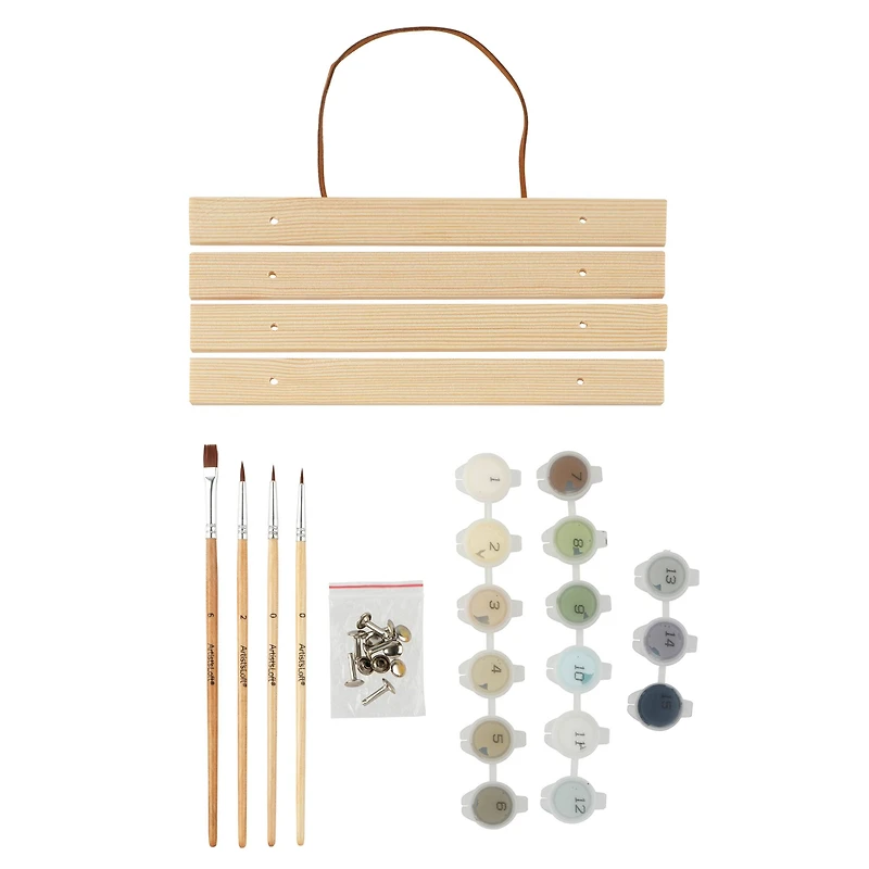 8" x 10" American Gothic Paint-by-Number Kit with Wood Display Hanger by Artist's Loft®