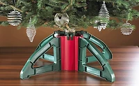 Christmas Tree Stand with Clamping System - For Real Live Trees Up To 10'