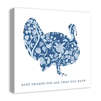 Floral Blue Turkey Canvas Wall Art
