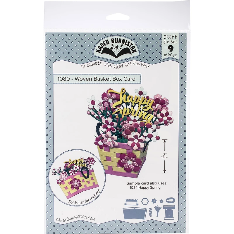 Karen Burniston Dies-Woven Basket Box Card