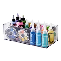 12 Pack: 12" x 6" Clear Stacking Storage Bin by Simply Tidy™
