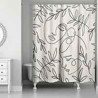 Botanical Faces 71" x 74" Shower Curtain