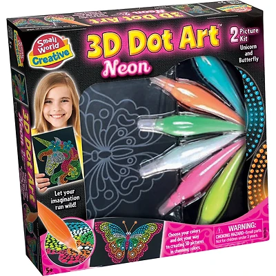 Small World Toys 3D Dot Art Neon DIY Kit