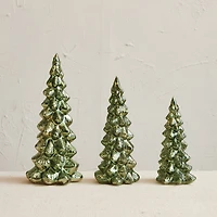 Hello Honey® Green LED Glass Christmas Tree Set