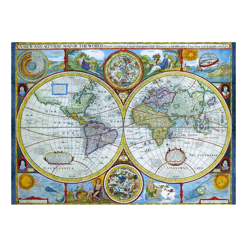 Antique World Map 1000 Piece Jigsaw Puzzle