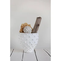 Hello Honey® 10" Textured Polka Dot Terra Cotta Planter