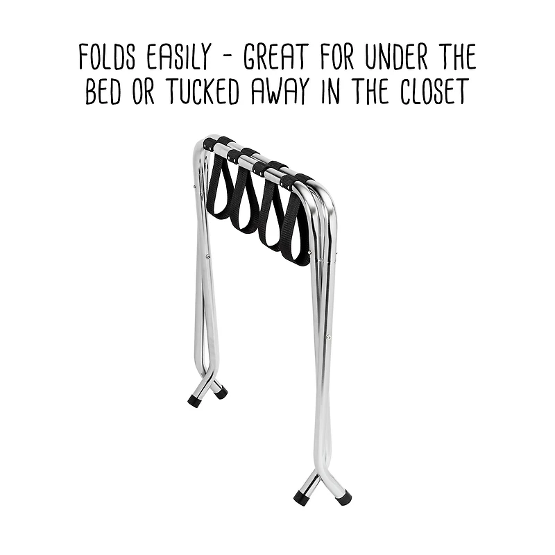 Honey Can Do Chrome KD Luggage Rack