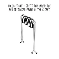 Honey Can Do Chrome KD Luggage Rack