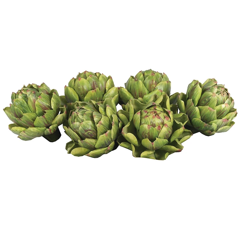 Green Faux Artichokes, 6ct.