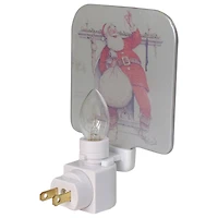 6" Norman Rockwell Filling the Stocking Glass Christmas Night Light