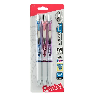Pentel® EnerGel 0.7mm Assorted Colors Pearl Retractable Liquid Gel Pen Set